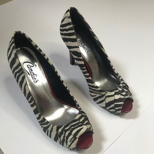 Candie’s Zebra Print Heels